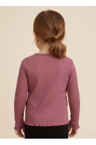 Kız Çocuk Fitilli %100 Pamuklu Düğmeli Hırka Bordo