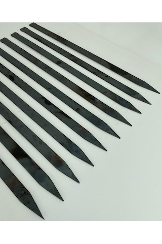 10 Adet Adana Kebap Şişi -Özel Üretim Sıcak Dövme- Beyti Şiş 60CM