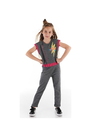Denokids Mushi Girl Gang Kız Çocuk Salopet Çok Renkli