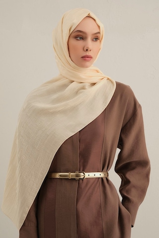 Armine Lyocell Şal - 3 - Krem 60