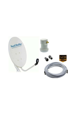 80 CM Next Nextstar Çanak Anten Full SetTekli Lnb+25M Kablo ile