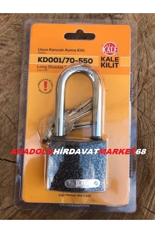 Kale Uzun Çelik Asma Kilit 50Mm Paslanmaz Çelik Asma Kilit