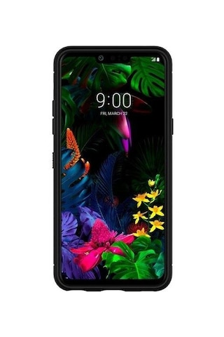 Spigen G8 Thinq İle Uyumlu Kılıf Rugged Armor Matte Black Siyah