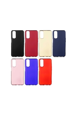Realme 7 Kılıf Zore Premier Silikon Kapak Mürdüm