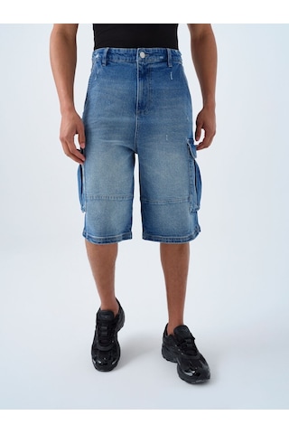 LOFT Baggy Fit Erkek Şort Lf2039608 Q1.v1 Denim