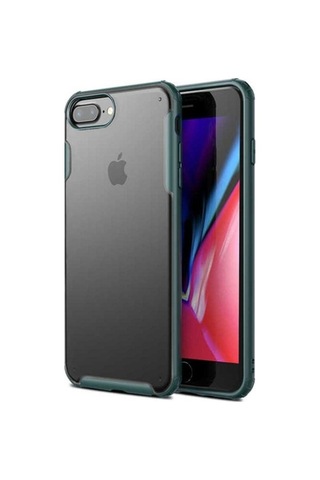 Apple Uyumlu iPhone 8 Plus Kılıf Zore Volks Kapak Koyu Yeşil