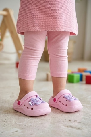 Elit Mys303 Bebe Kız Çocuk Emojili Sabo Terlik Pembe