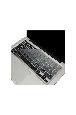 Apple Uyumlu MacBook Air Pro Klavye Koruyucu Us To Tr Ombre Eski Usb Li Model 2008/2017 Yılı İle Siyah Gri