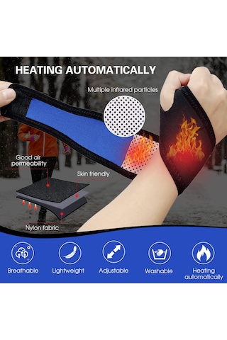 Padalink Otomatik Isıtmalı Spor Bileklik - Basketbol, Tenis, Masa Tenisi İçin Konforlu Destek