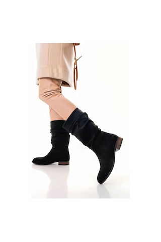 Plod Siyah Süet Çizme Siyah