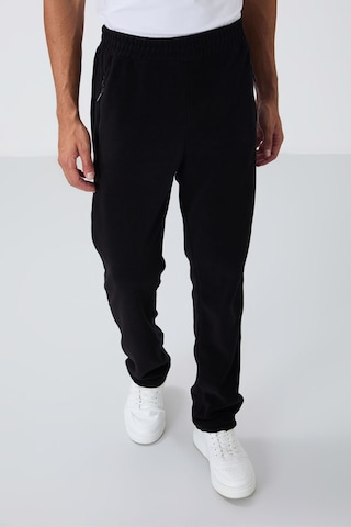 Tommy Life Siyah Dik Yaka Basic Fermuar Cepli Standart Kalıp Erkek Polar Eşofman Takımı - 85193 Siyah