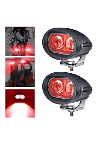 Motosiklet Forklift Atv Uyarı İz Lambası Mercekli Kırmızı Işık