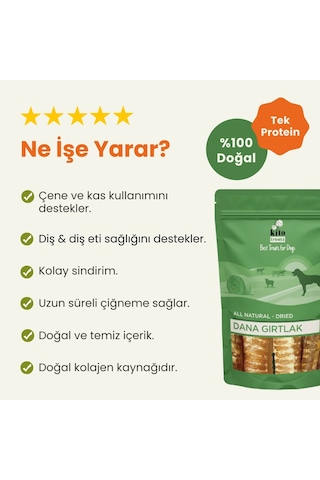 Kito Dana Gırtlak Çiğnemelik Doğal Glutensiz Organik Köpek Ödül Maması 100 G