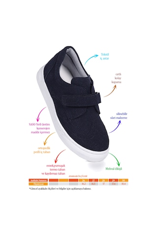 Kiko Kids Richie Cırtlı Günlük Erkek Çocuk Casual Ayakkabı Lacivert Lacivert