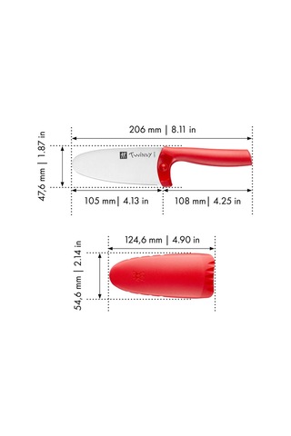 ZWİLLİNG Twinny Şef Bıçağı 10 Cm Kırmızı