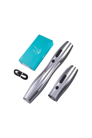 1 Set P20 Wireless Kablosuz Double Power Supply Battery Kalıcı Makyaj & Tattoo Pmu Cihazı Sılver -119295