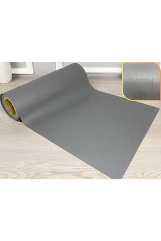 48 Cm X 5 Metre - Açık Gri Kumaş Desenli - Suni Deri Çekmece İçi Kaydırmaz Halı , Raf Örtüsü Diğer