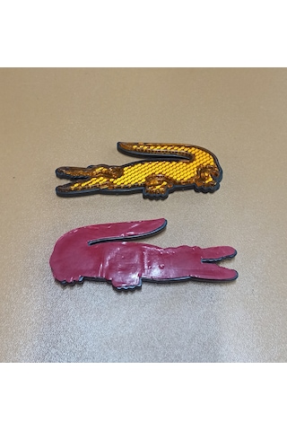 Timsah Şekilli Sarı Renk Reflektör Yapışkanlı 2 Adet Plastik