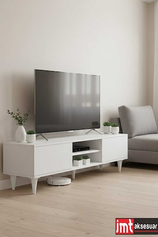 Aspen 18 Cm Beyaz 4'lü Set Koltuk Baza Dolap Tv Ünitesi Yatak Odası Konsol Ayağı Beyaz