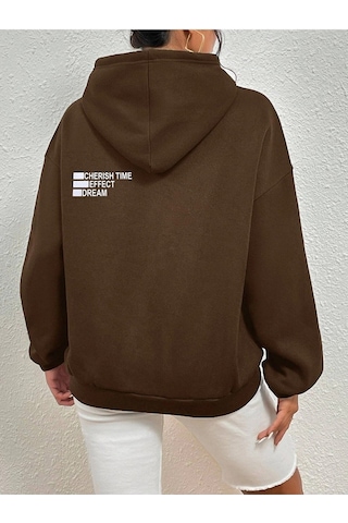 Altamira Unisex Effect Baskılı Oversize Kapşonlu Sweatshirt 001