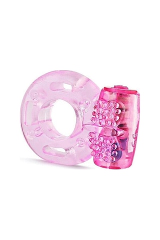 Red Fox Titreşimli Pembe Silikon Penis Halkası