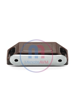 Dolap Kapağı İçin Plastik Mıknatıs Kilit 60 Mm, Vidalı Montajlı, Kahverengi Kahverengi