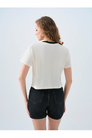 Loft Ekru Kadın T-shirt Lf2039545 Ekru