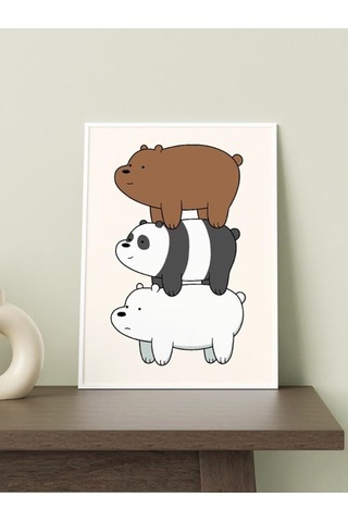 We Bare Bears Tasarımlı 24*33 cm 350 gr. Kuşe Kağıt Poster PYTKP