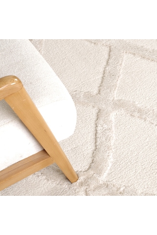 Kaşmir Halı 7/24 Plushy Atlas Salon Mutfak Halısı Yolluk Bej