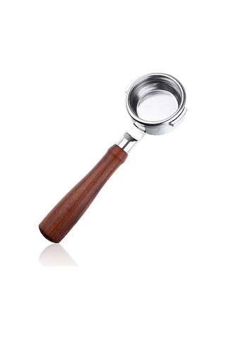 58mm Dipsiz Portafilter 2 Kulaklı Expresso Dipsiz Çıplak Kahverengi Kahverengi