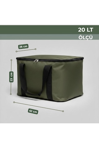 20 Lt Eco Termal Çanta -piknik Çantası,soğutucu Buzluk Çanta-307 Haki
