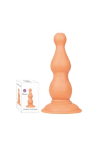 Erofoni Yeni Nesil 16 CM Boğumlu Süper Realistik Vantuzlu Anal Gevşetici Alıştırıcı Tıkaç Plug