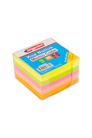 Bigpoint Akrilik Küp Notluk Neon Renkli 8x8cm