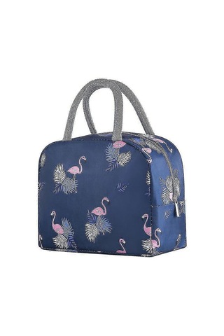 Öğle Yemeği Çantası Yalıtımlı Çanta Öğle Yemeği Çantası Yalıtımlı Çanta Pirinç Poşeti Kalınlaştırılmış Alüminyum Folyo Tote Çanta Lacivert Flamingo Pxcl --