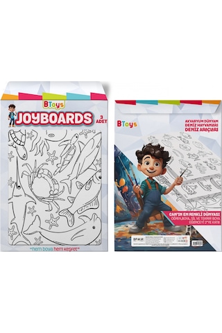 Btoys Joyboards Akvaryum Dünyam, Deniz Hayvanları, Deniz Araçları 3 Adet