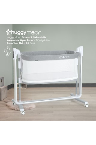 Huggy Moon Oyun Parkına Dönüşebilen Anne Yanı Elektrikli Beşik