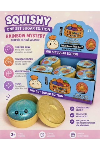 2 Adet Büyük Boy Çin Mantısı Squishy Yumuşacık Sürpriz Renkli Stres Oyuncağı