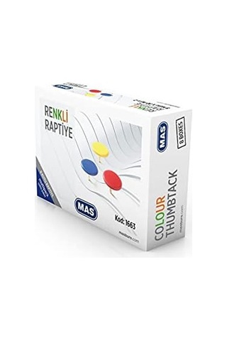 Multipack Renkli Raptiye Pvc Kaplı Karışık 8 Paket