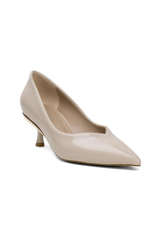 Miss Park Moda Pm207 K0552 Kadın Klasik Topuklu Ayakkabı Bej-bej Bej