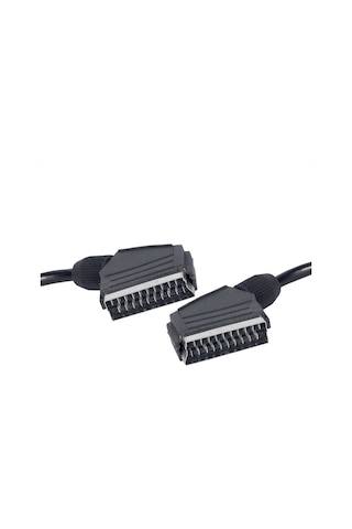 10 Metre Skart Erkek To Scart Male Tırnaklı Ara Görüntü Kablosu