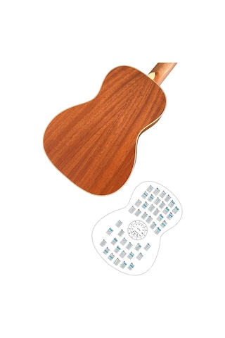 siyah gitar akor cetveli tablosu stickerı etiketi   (2\4)  (3\4)