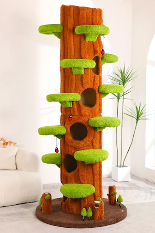Ağaç Temalı Kedi Evi 200 Cm