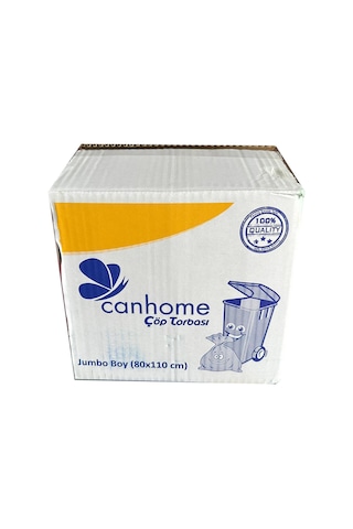 Canhome Jumbo Boy Çöp Torbası Poşeti Mavi 210 G 80 L 25 x 10'lu 80 x 110 CM