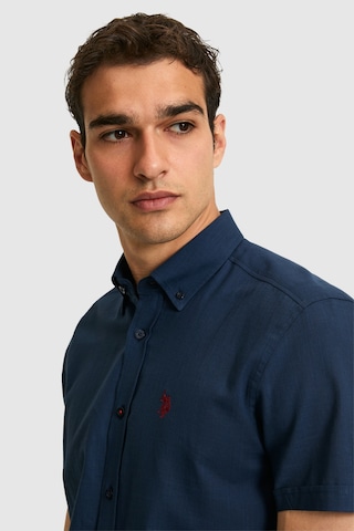U.s. Polo Assn. Erkek Lacivert Gömlek Kısa Kollu 50324727-vr033