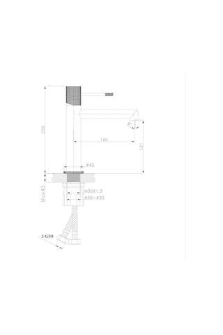 Fontana FM-2118 Kırmızı - Siyah Lavabo Bataryası