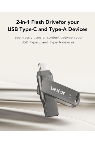 64 Gb Jumpdrive Dual Drive D35c Usb 3.0 Type-c, Flash Sürücü Diğer