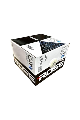 Rose 23awg 100 Metre Cat6 Ethernet Kablo - Gri