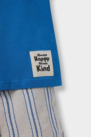 DeFacto Erkek Bebek 2'li Takım Kısa Kollu Tişört Çizgili Esnek Belli Şort E9033A525SMBE410