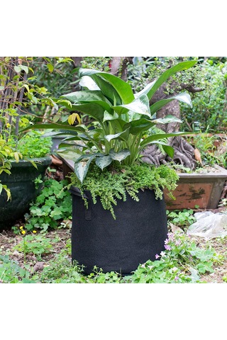 Neevoyu 5 Adet Siyah Doku Bitki Yetiştirme Çanta, Sebze Ve Çiçek Fide Yetiştirme, 25x25x30 Cm