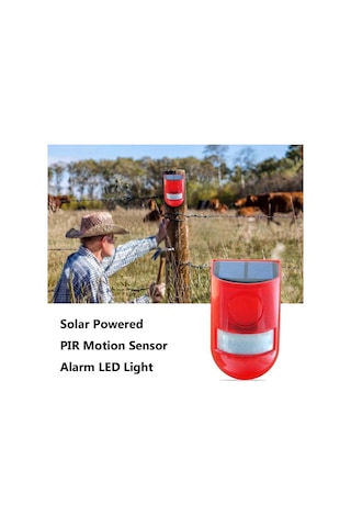 G01 Güneş Enerjili Yüksek Sesli Uyarı Işıklı Bahçe-fabrika Alarm